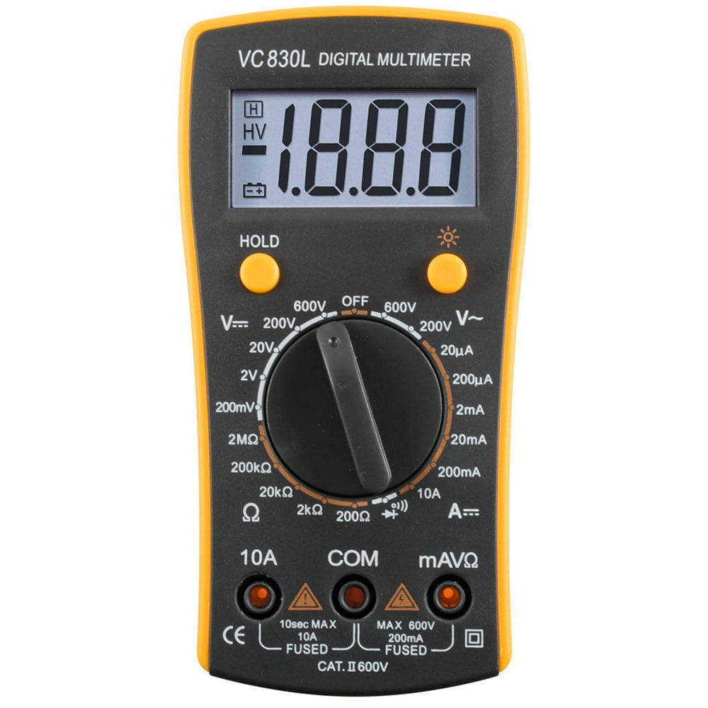 Multimetru digital SMA VC 830L, 9V, ecran digital