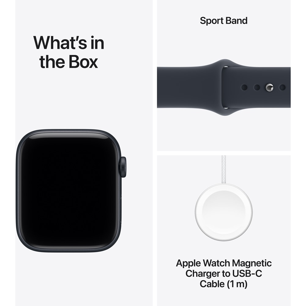 Apple Watch SE 3, GPS, 40mm, Midnight Aluminium Case, Navy Blue Sport Band - M/L