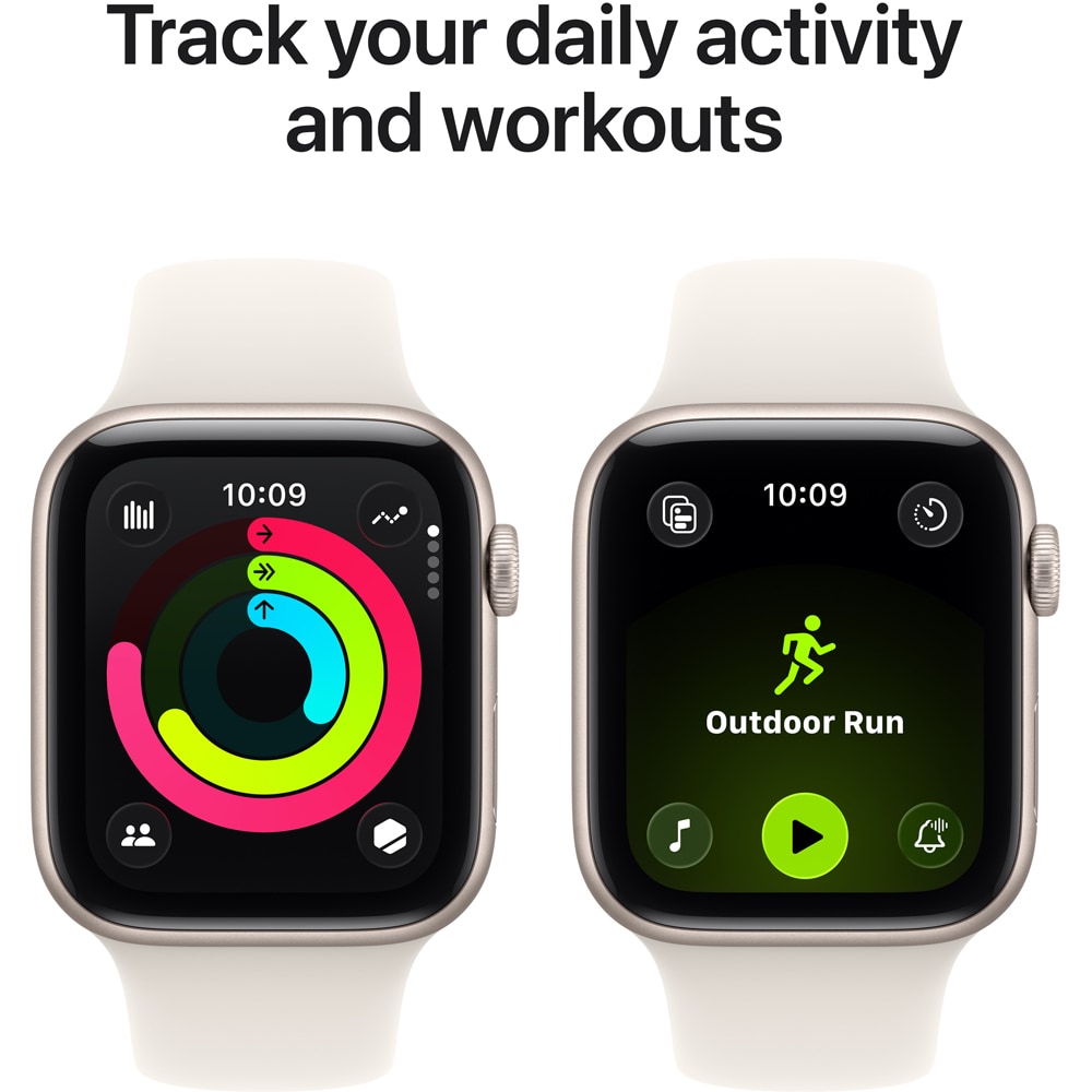 Apple Watch SE 3, GPS, 40 mm, Starlight Aluminium Case, Starlight Sport Band - M/L