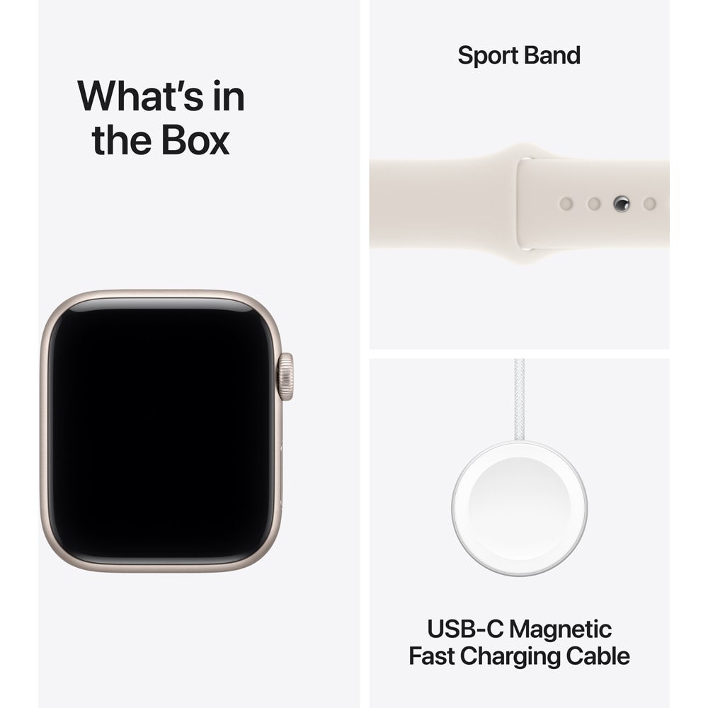 Apple Watch SE 3, GPS + Cellular, 40 mm, Starlight Aluminium Case, Starlight Sport Band - M/L