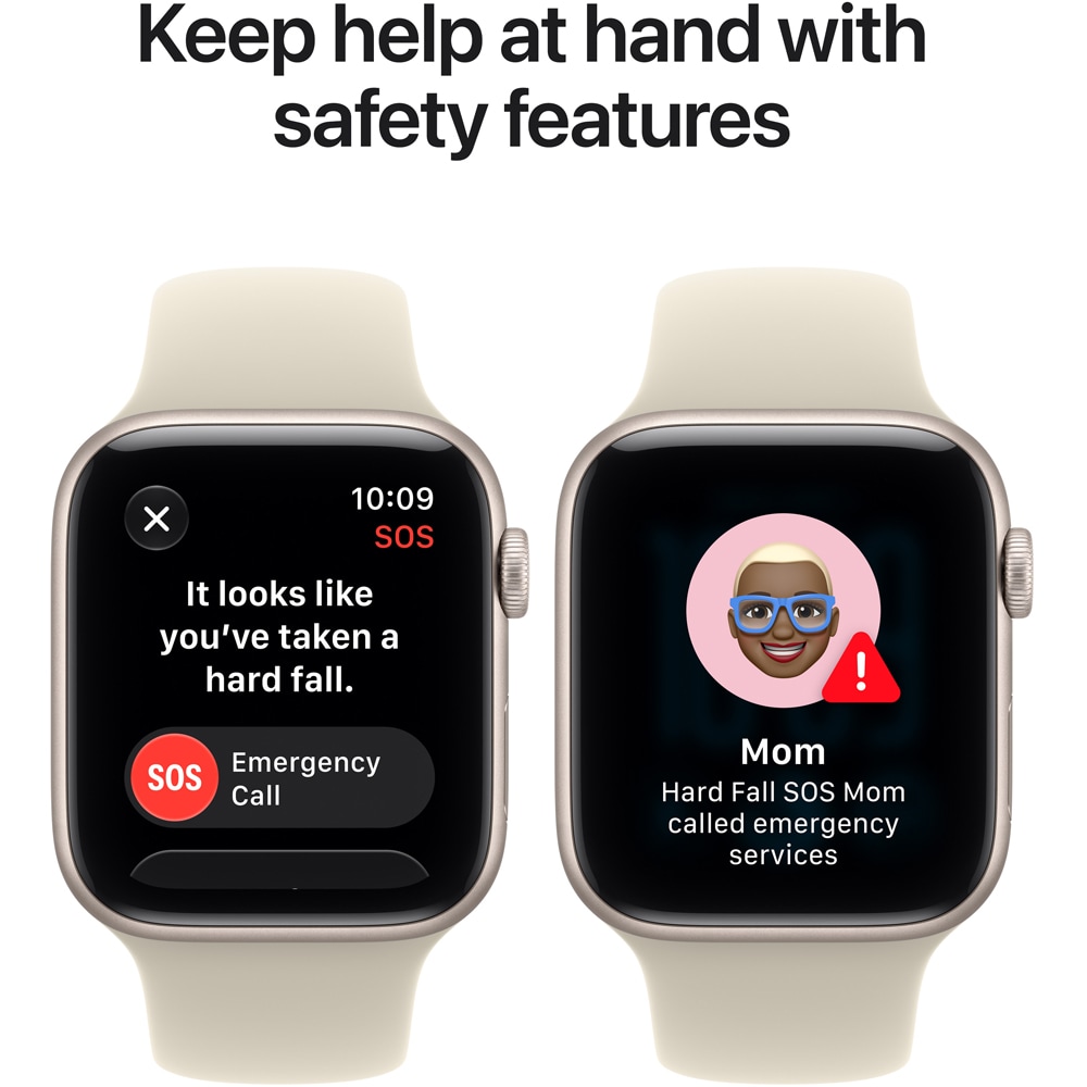 Apple Watch SE 3, GPS + Cellular, 44mm, Starlight Aluminium Case, Sand Sport Band - M/L