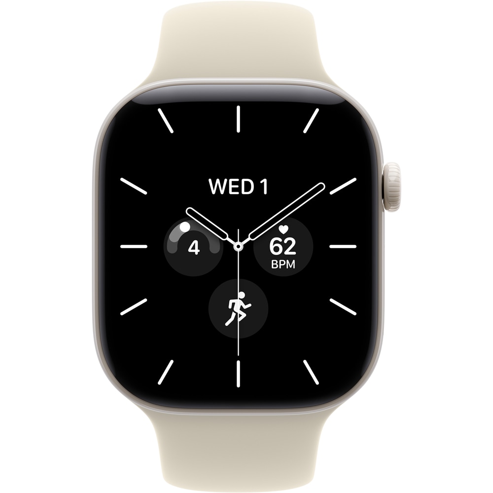 Apple Watch Series 12, GPS + Cellular, 46mm, Pearl White Ceramic Case, Sand Sport Band - M/L