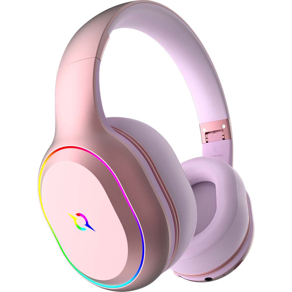 Casti Gaming Wireless AQIRYS Lyra, multiplatforma, stereo, roz