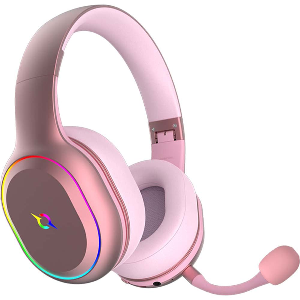 Casti Gaming Wireless AQIRYS Lyra, multiplatforma, stereo, roz