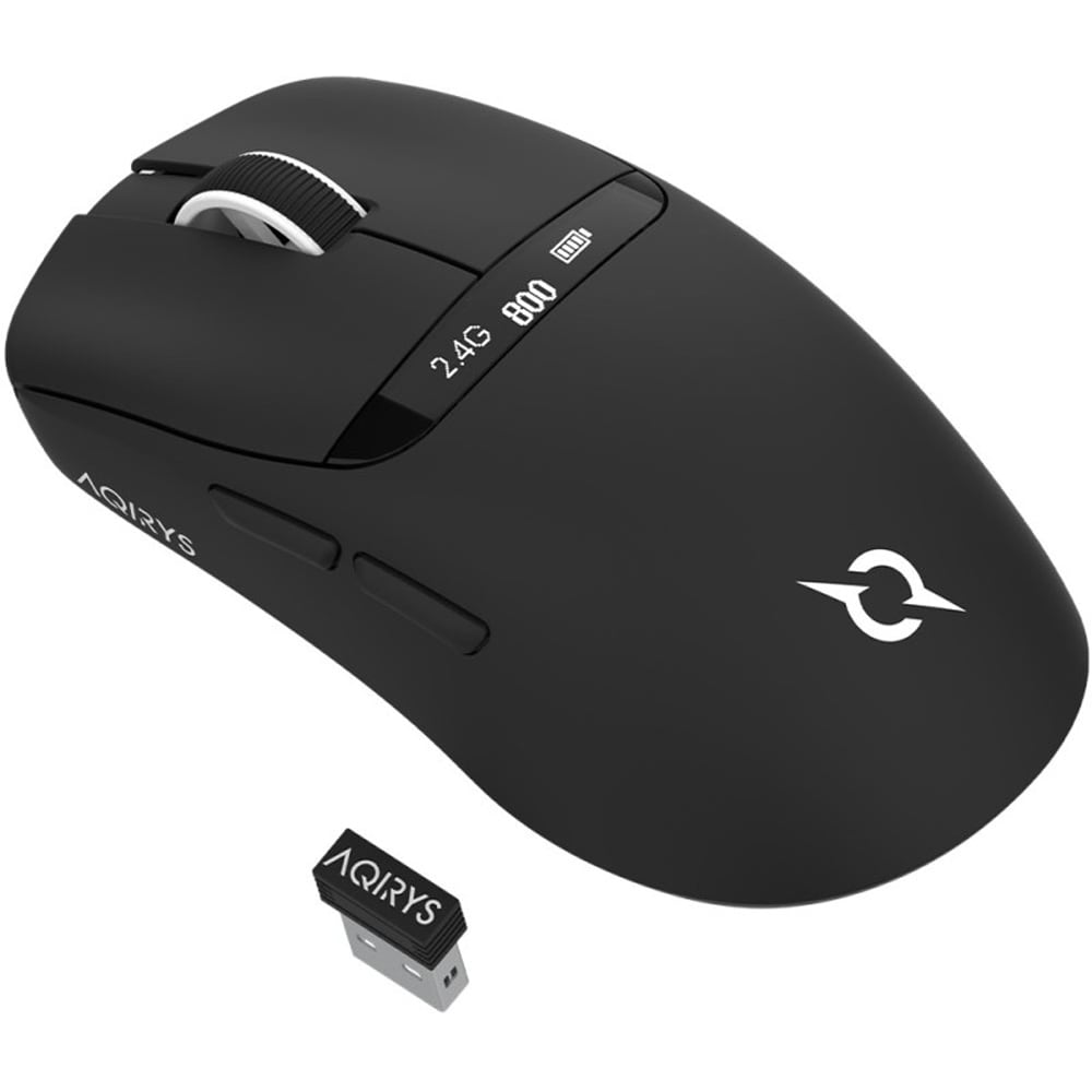 Mouse Gaming Wireless AQIRYS Nyx, 12000 dpi, negru