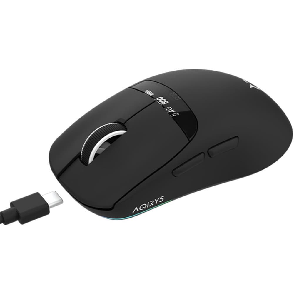 Mouse Gaming Wireless AQIRYS Nyx, 12000 dpi, negru