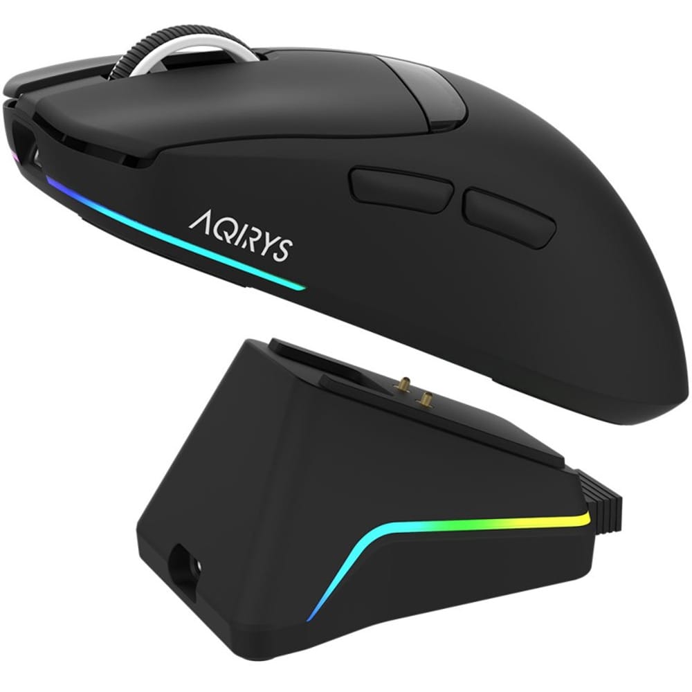 Mouse Gaming Wireless AQIRYS Nyx, 12000 dpi, negru