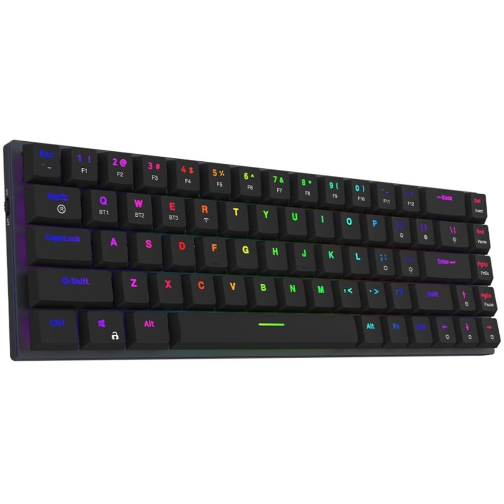 Tastatura Gaming Wireless mecanica AQIRYS Agena, Bluetooth, USB, Layout US, negru