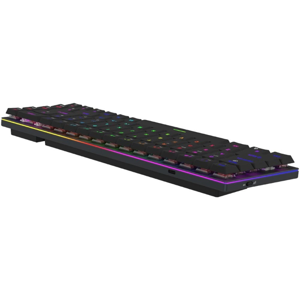 Tastatura Gaming Wireless mecanica AQIRYS Agena, Bluetooth, USB, Layout US, negru