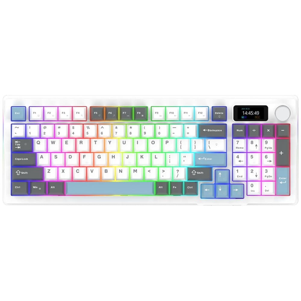 Tastatura Gaming mecanica AQIRYS Atria, USB, Layout US, alb