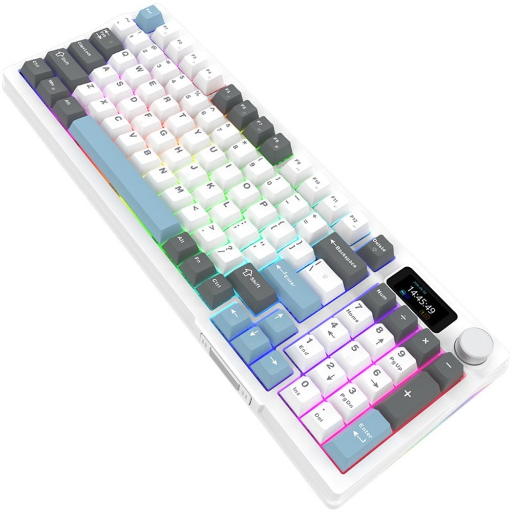 Tastatura Gaming mecanica AQIRYS Atria, USB, Layout US, alb