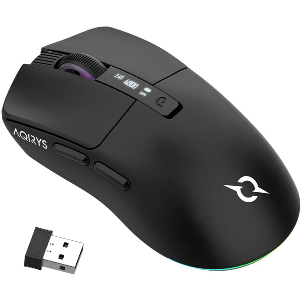 Mouse Gaming Wireless AQIRYS M2, 12000 dpi, negru