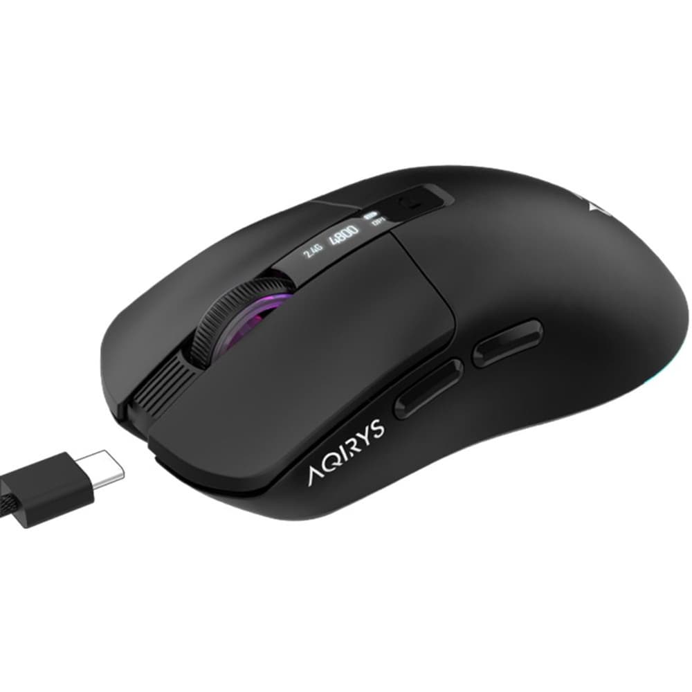 Mouse Gaming Wireless AQIRYS M2, 12000 dpi, negru