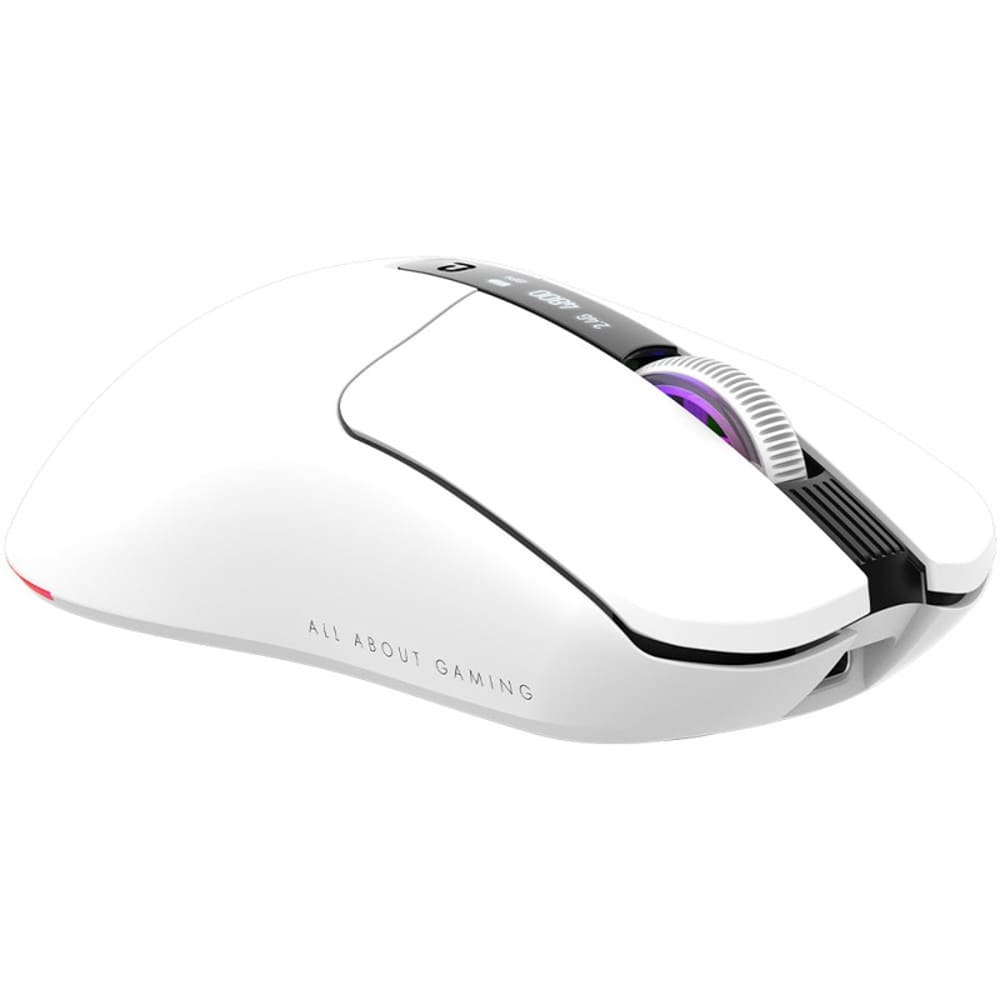 Mouse Gaming Wireless AQIRYS M2, 12000 dpi, alb