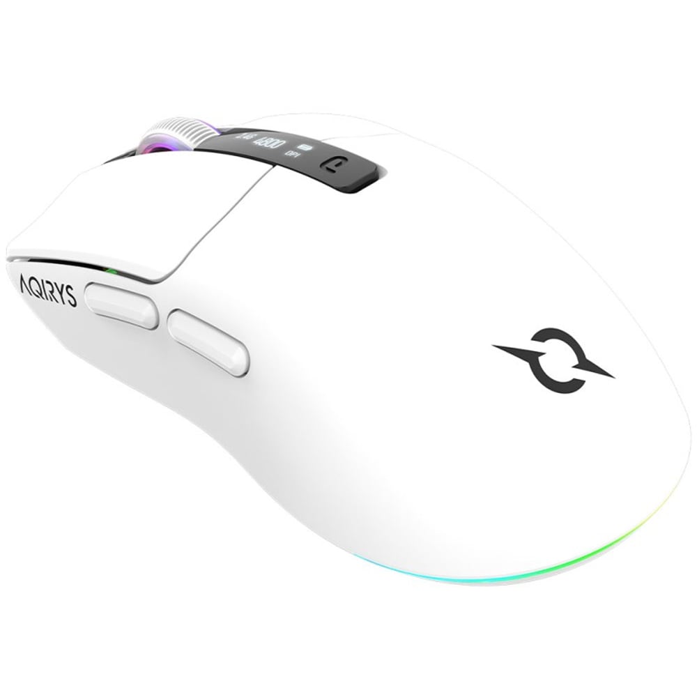 Mouse Gaming Wireless AQIRYS M2, 12000 dpi, alb