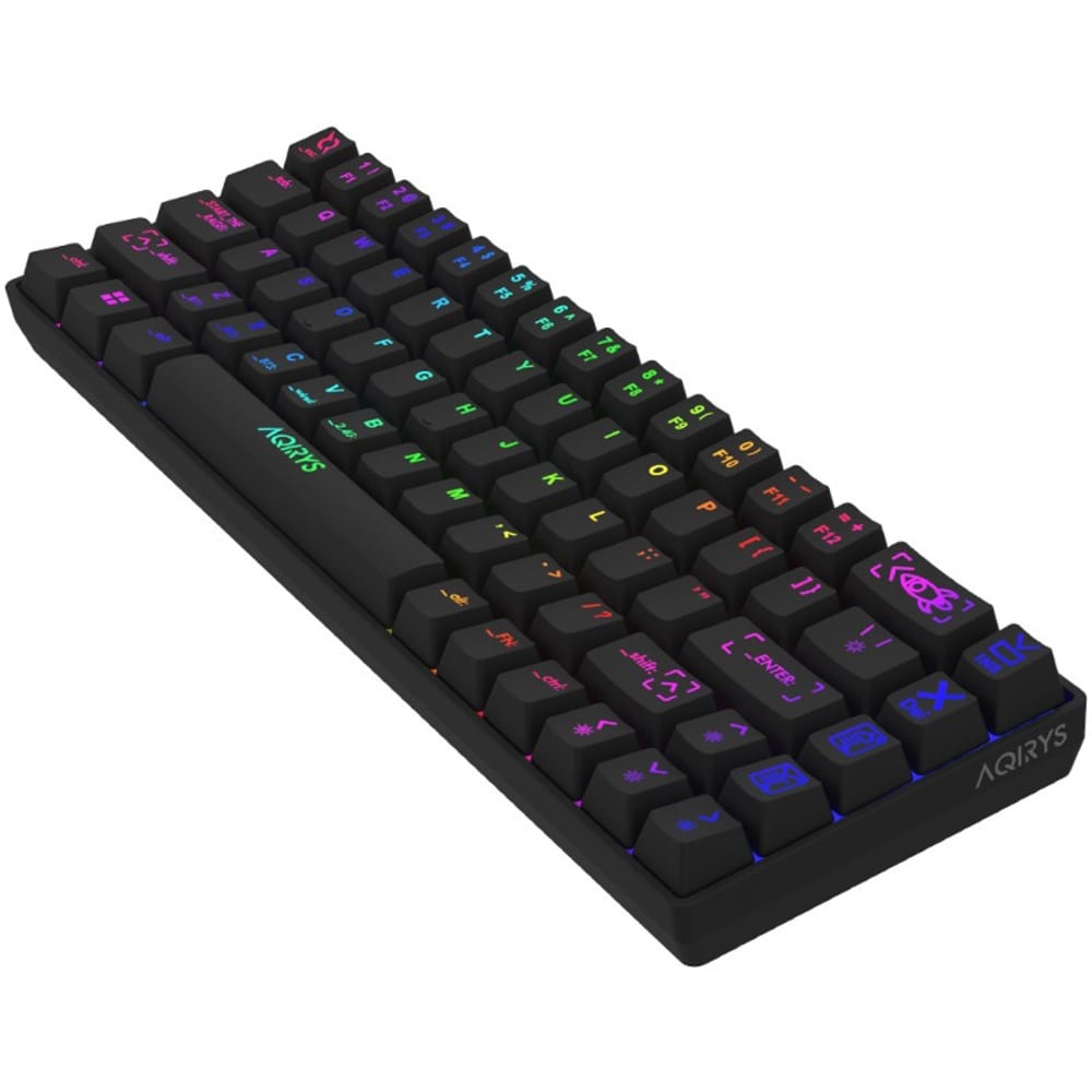 Tastatura Gaming Wireless mecanica AQIRYS Mira 2.0, Bluetooth, USB, Layout US, negru
