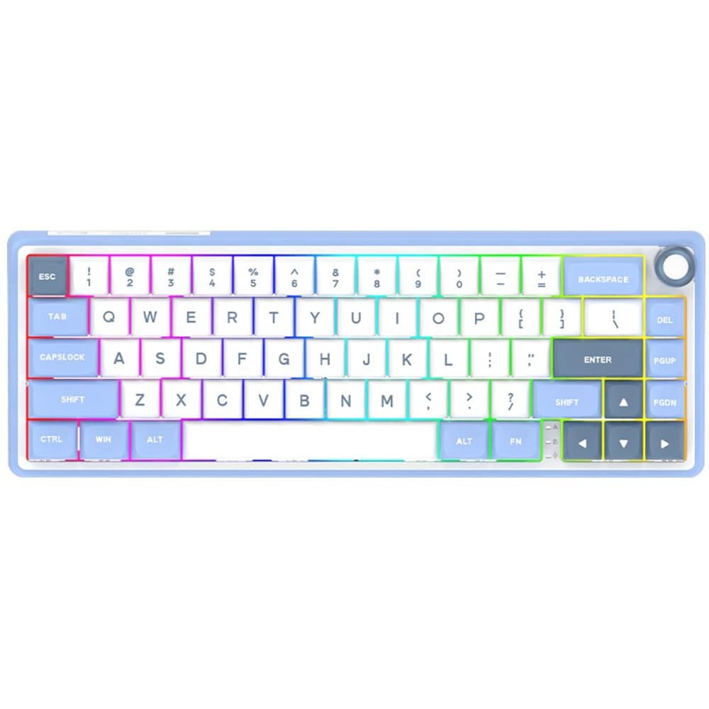 Tastatura Gaming Wireless mecanica AQIRYS Talitha, Bluetooth, USB, Layout US, alb