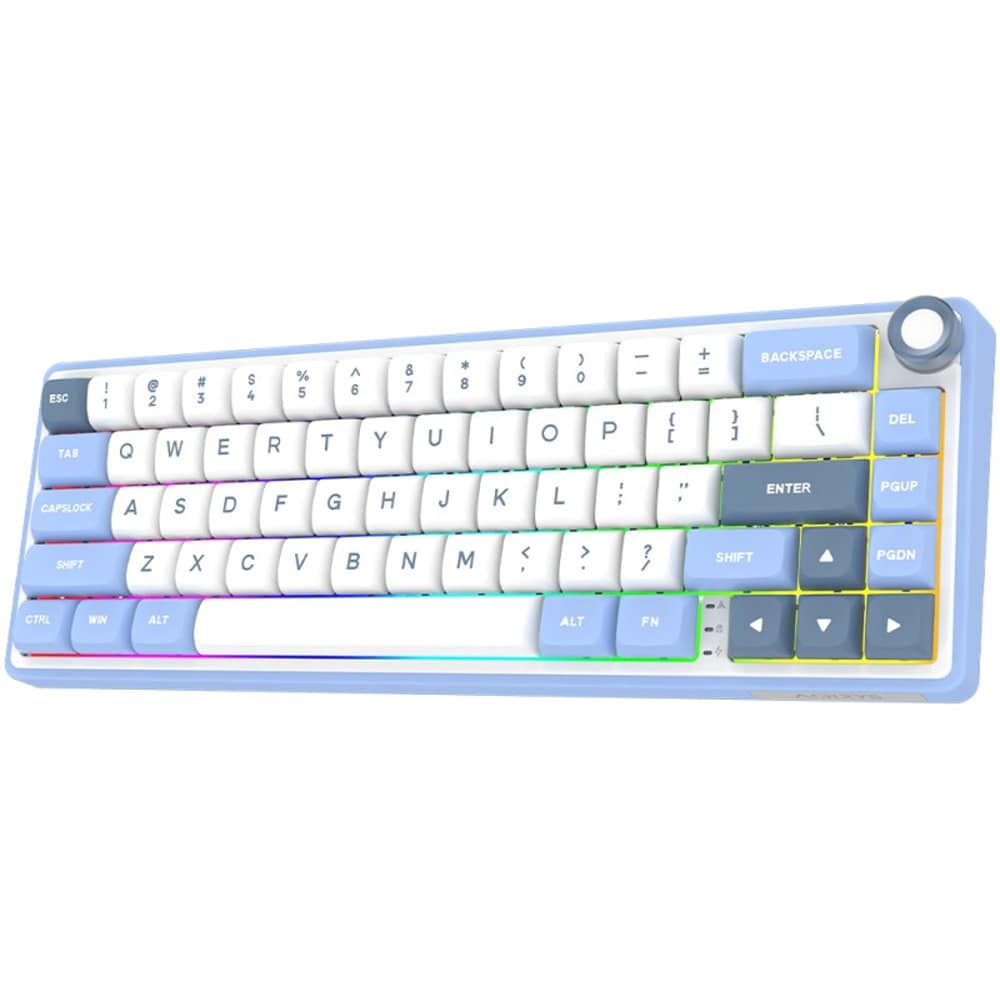 Tastatura Gaming Wireless mecanica AQIRYS Talitha, Bluetooth, USB, Layout US, alb