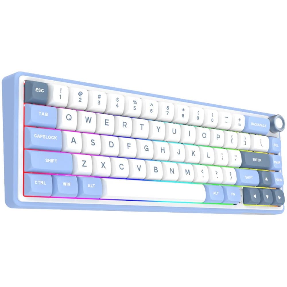 Tastatura Gaming Wireless mecanica AQIRYS Talitha, Bluetooth, USB, Layout US, alb