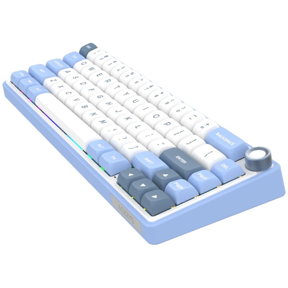 Tastatura Gaming Wireless mecanica AQIRYS Talitha, Bluetooth, USB, Layout US, alb