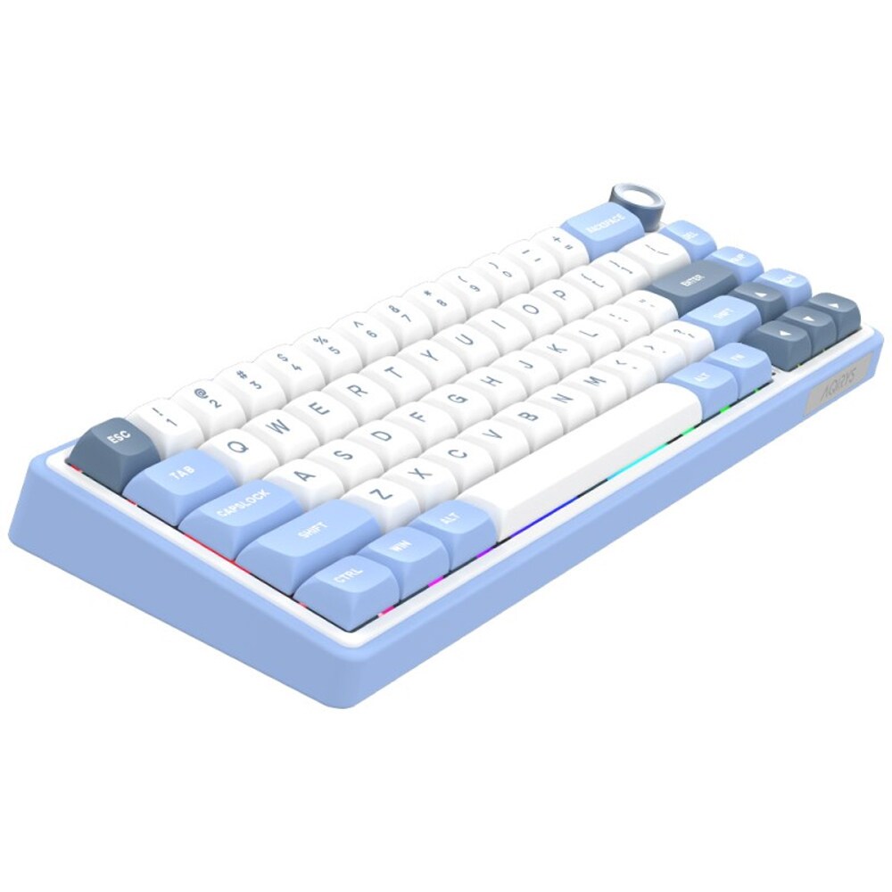 Tastatura Gaming Wireless mecanica AQIRYS Talitha, Bluetooth, USB, Layout US, alb