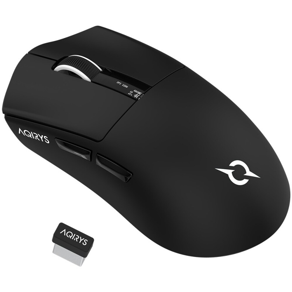 Mouse Gaming Wireless AQIRYS Zephyr, 26000 dpi, negru