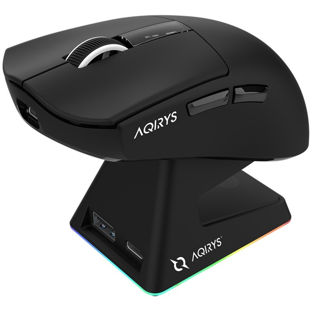 Mouse Gaming Wireless AQIRYS Zephyr, 26000 dpi, negru