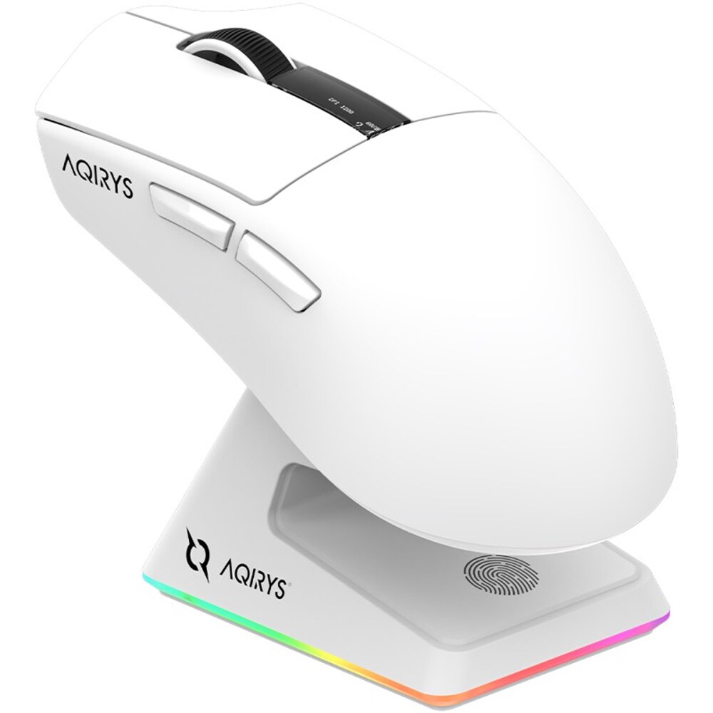 Mouse Gaming Wireless AQIRYS Zephyr, 26000 dpi, alb