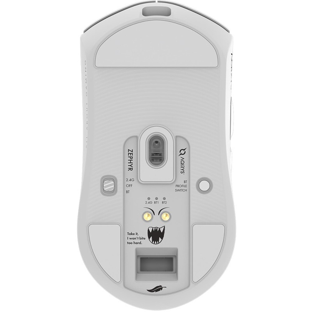 Mouse Gaming Wireless AQIRYS Zephyr, 26000 dpi, alb