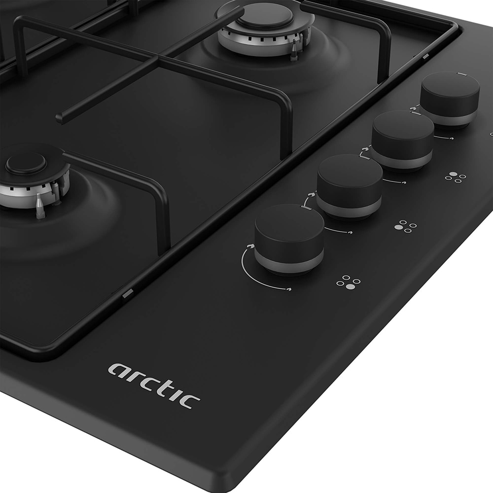Plita incorporabila ARCTIC ARAGN64124SB, Gaz, 4 arzatoare, negru