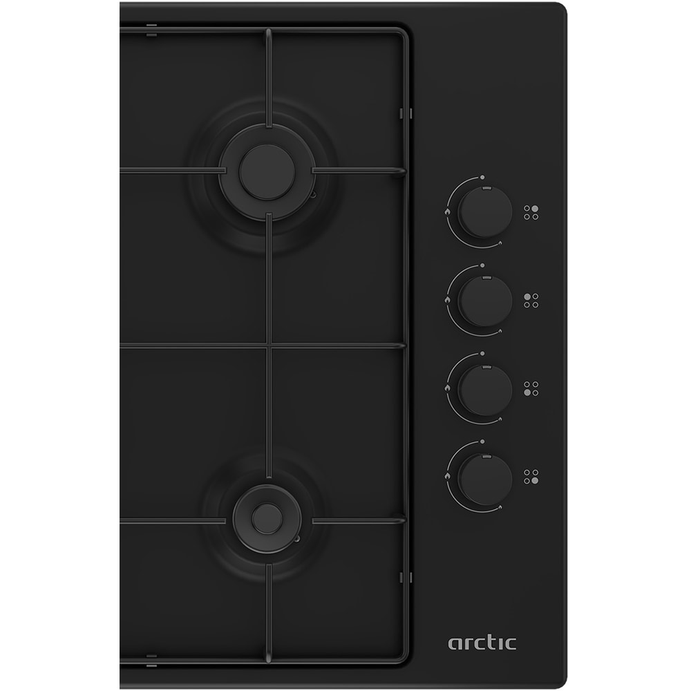 Plita incorporabila ARCTIC ARAGN64124SB, Gaz, 4 arzatoare, negru