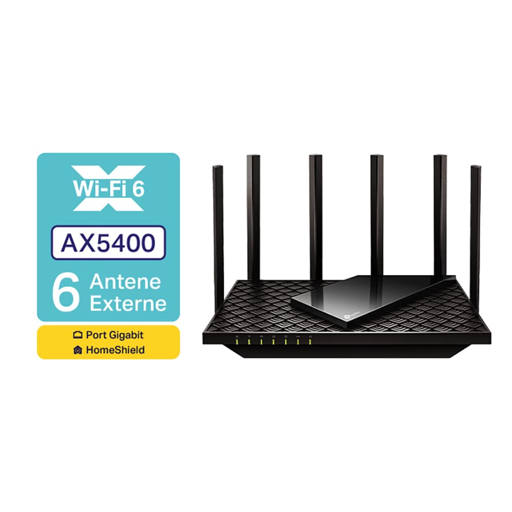 Router Wireless Gigabit TP-LINK Archer AX73 AX5400, Wi-Fi 6, Dual-Band 574 + 4804 Mbps, negru