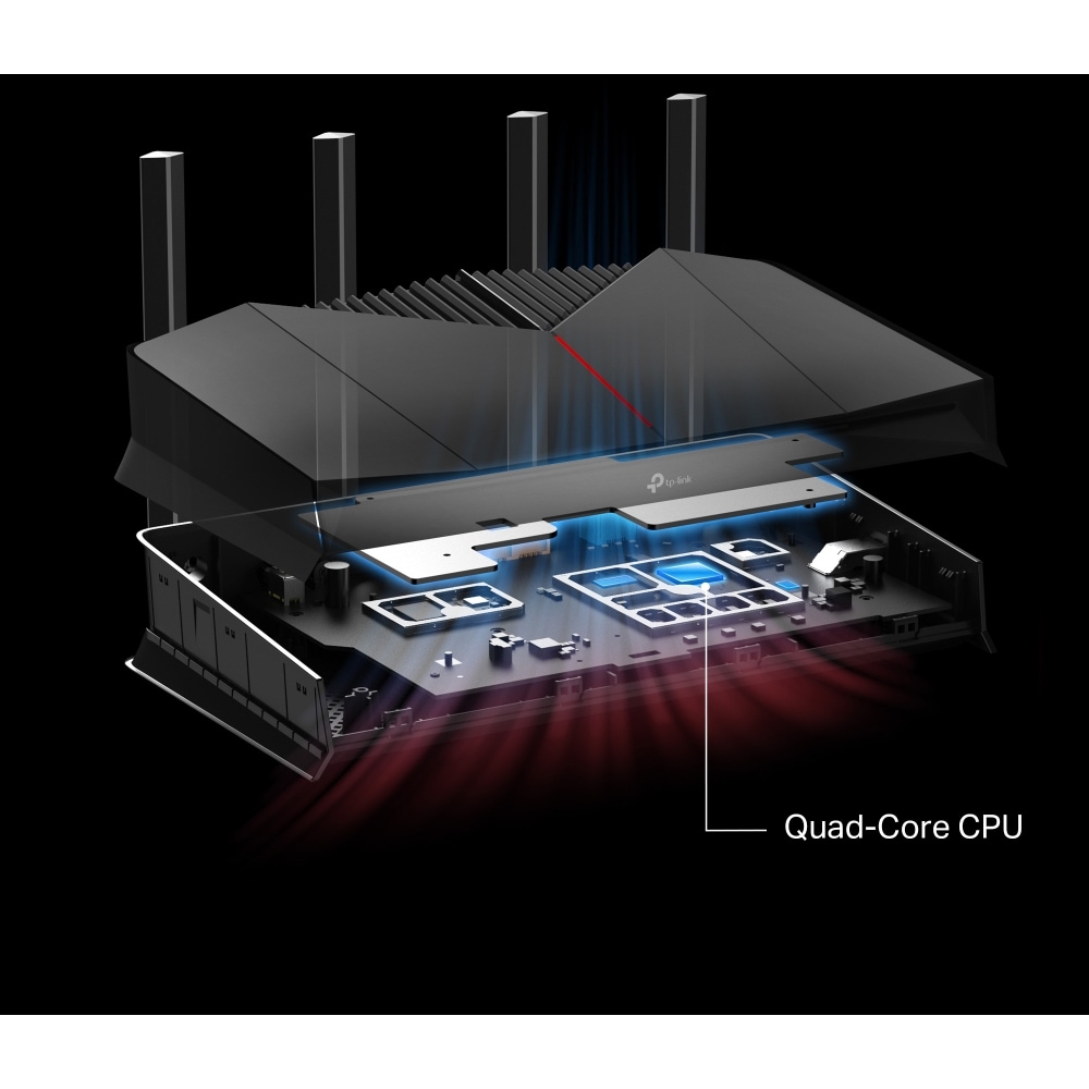 Router Wireless Gigabit TP-LINK Archer GE230 BE3600, Wi-Fi 7, Dual-Band 688 + 2882 Mbps, negru