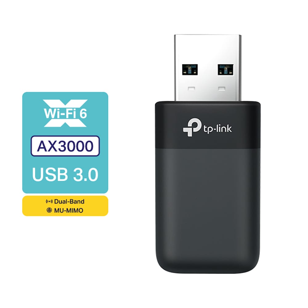 Adaptor USB Wireless TP-LINK Archer TX50U AX3000, Dual-Band 574 + 2402 Mbps, negru