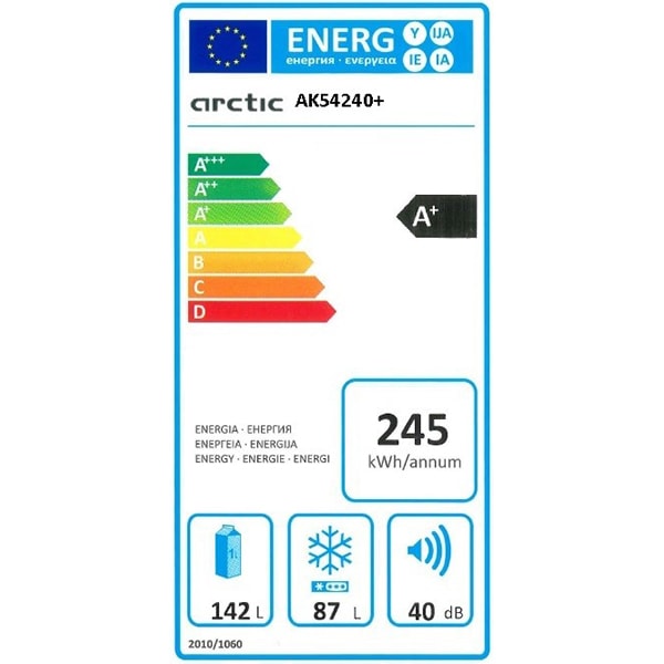 Combina frigorifica ARCTIC AK54240+, 229 l, H 152.5 cm, Clasa A+, alb