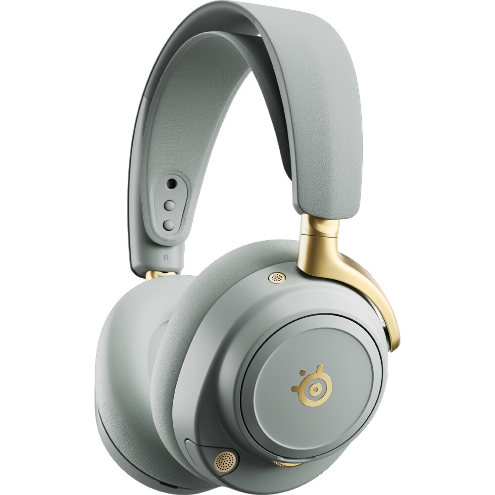 Casti Gaming Wireless STEELSERIES Arctis Nova Elite, surround, multiplatforma, Sage Gold