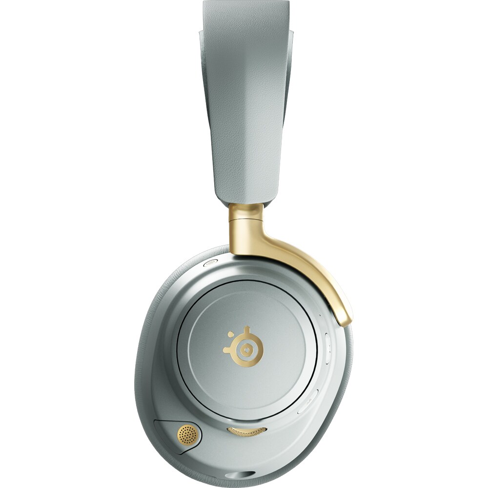 Casti Gaming Wireless STEELSERIES Arctis Nova Elite, surround, multiplatforma, Sage Gold