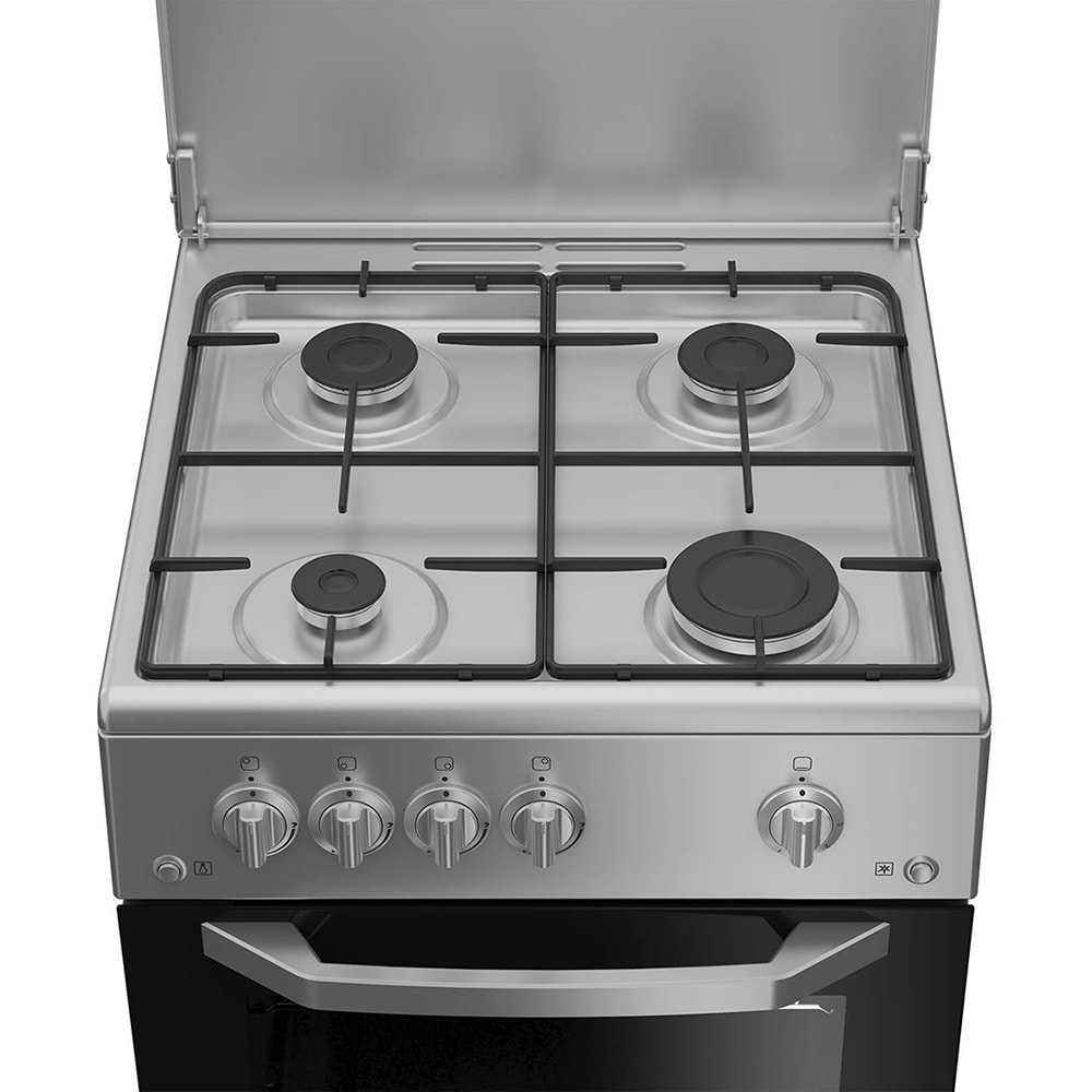 Aragaz ARCTIC AGM5501FLS, 4 arzatoare, Gaz, L 50 cm, argintiu