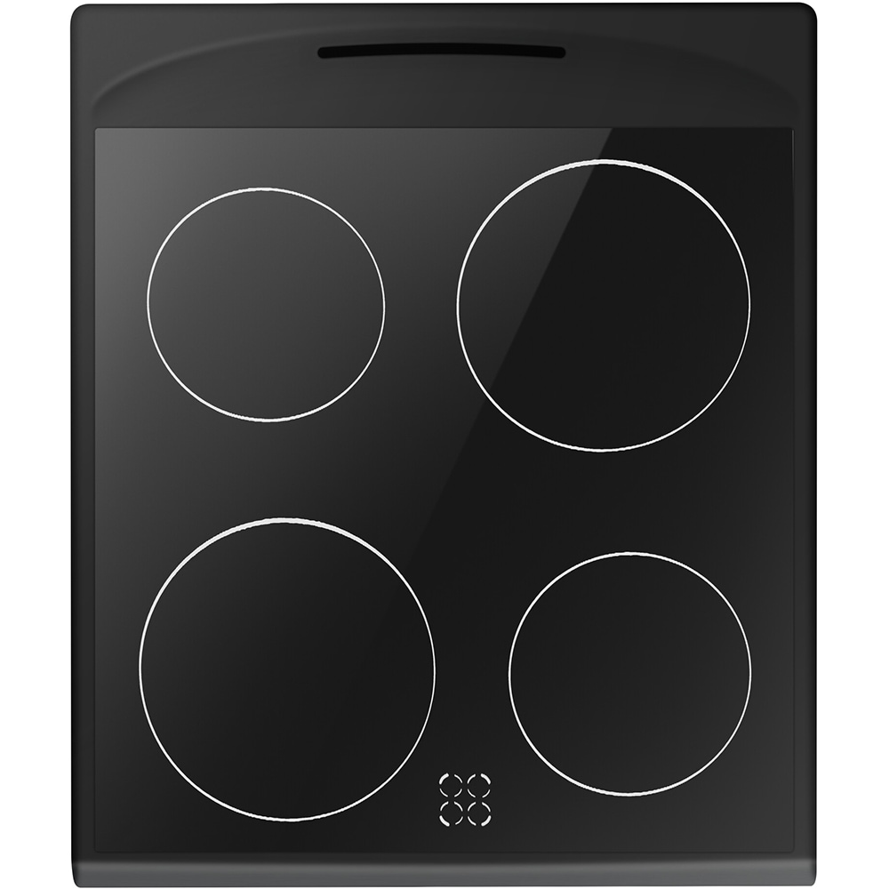 Aragaz HANSA FCCM58209H, 4 arzatoare, Electric, L 50 cm, Grill, negru