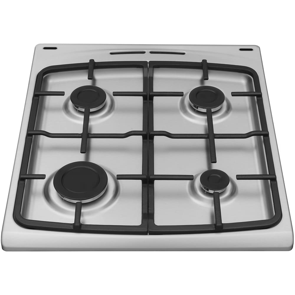 Aragaz HANSA FCMX59229H, 4 arzatoare, Gaz + Electric, L 50 cm, Grill, inox