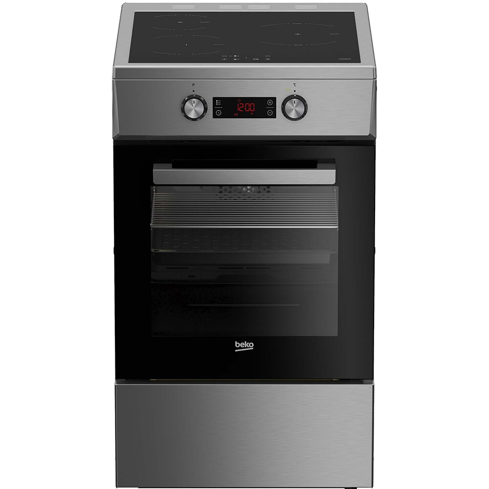 Aragaz BEKO FSM58301XCDT, 3 arzatoare, Electric, L 50 cm, Grill, inox