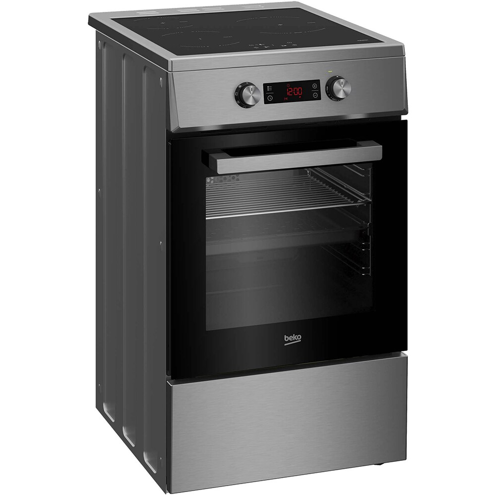 Aragaz BEKO FSM58301XCDT, 3 arzatoare, Electric, L 50 cm, Grill, inox