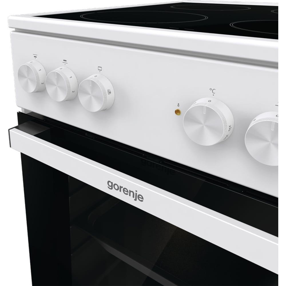 Aragaz GORENJE GEC5A12WG-B, 4 arzatoare, Electric, L 50 cm, alb