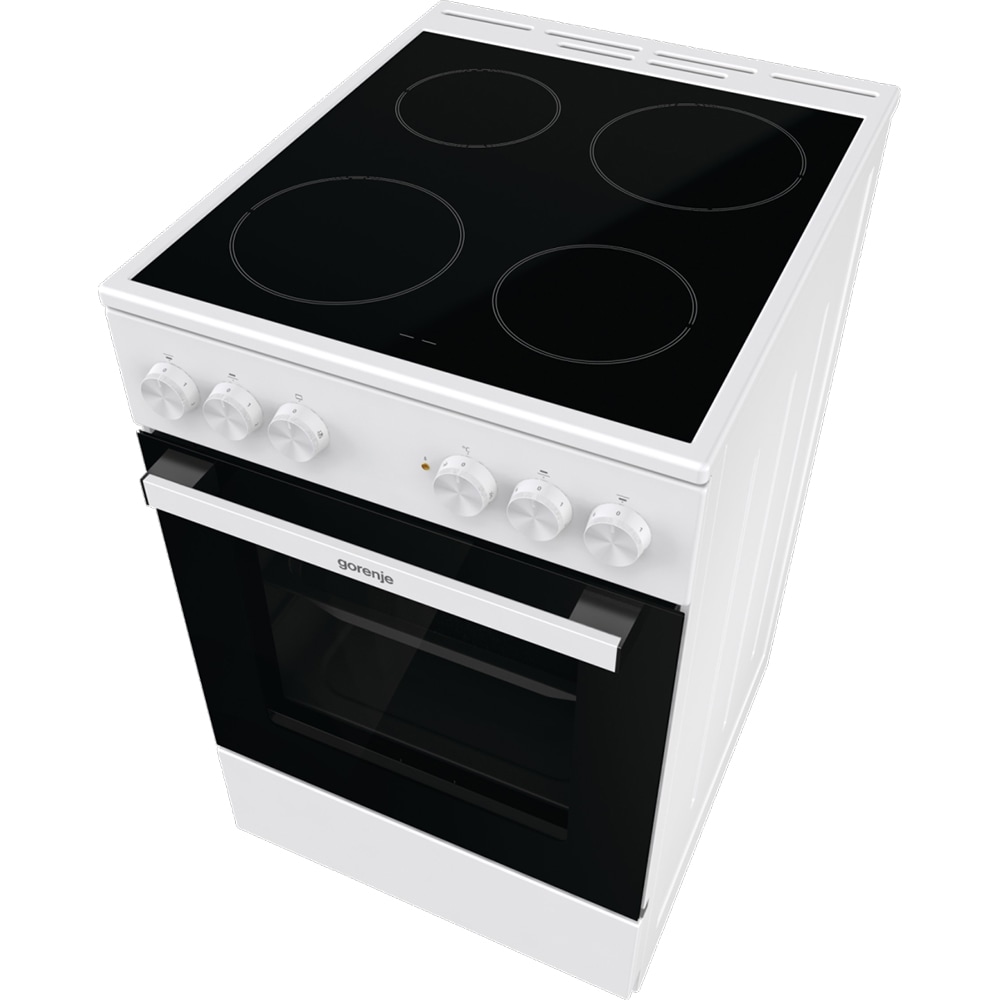 Aragaz GORENJE GEC5A12WG-B, 4 arzatoare, Electric, L 50 cm, alb