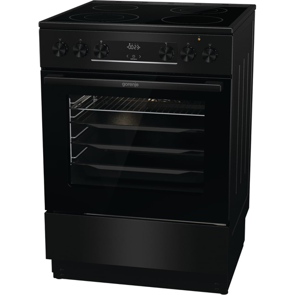 Aragaz GORENJE GEC6C61BMB, 4 arzatoare, Electric, L 60 cm, negru