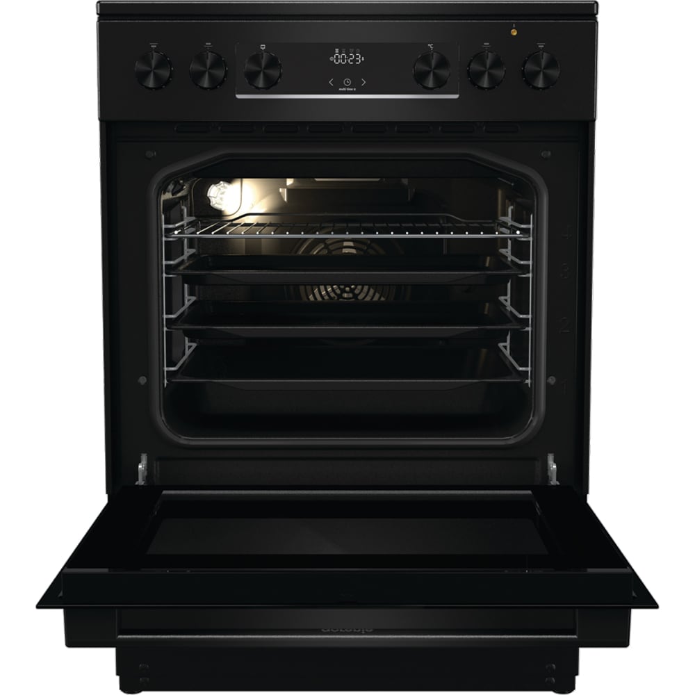 Aragaz GORENJE GEC6C61BMB, 4 arzatoare, Electric, L 60 cm, negru