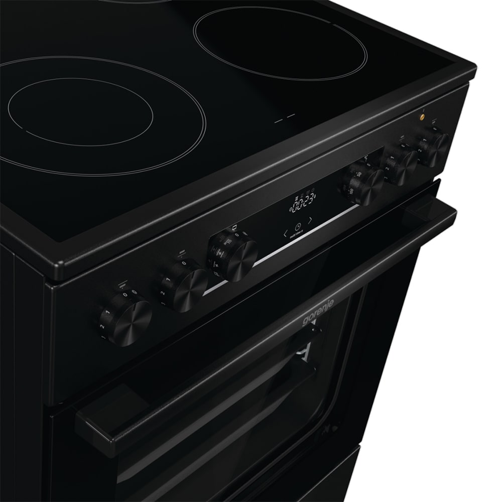 Aragaz GORENJE GEC6C61BMB, 4 arzatoare, Electric, L 60 cm, negru