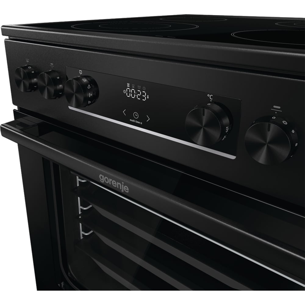 Aragaz GORENJE GEC6C61BMB, 4 arzatoare, Electric, L 60 cm, negru