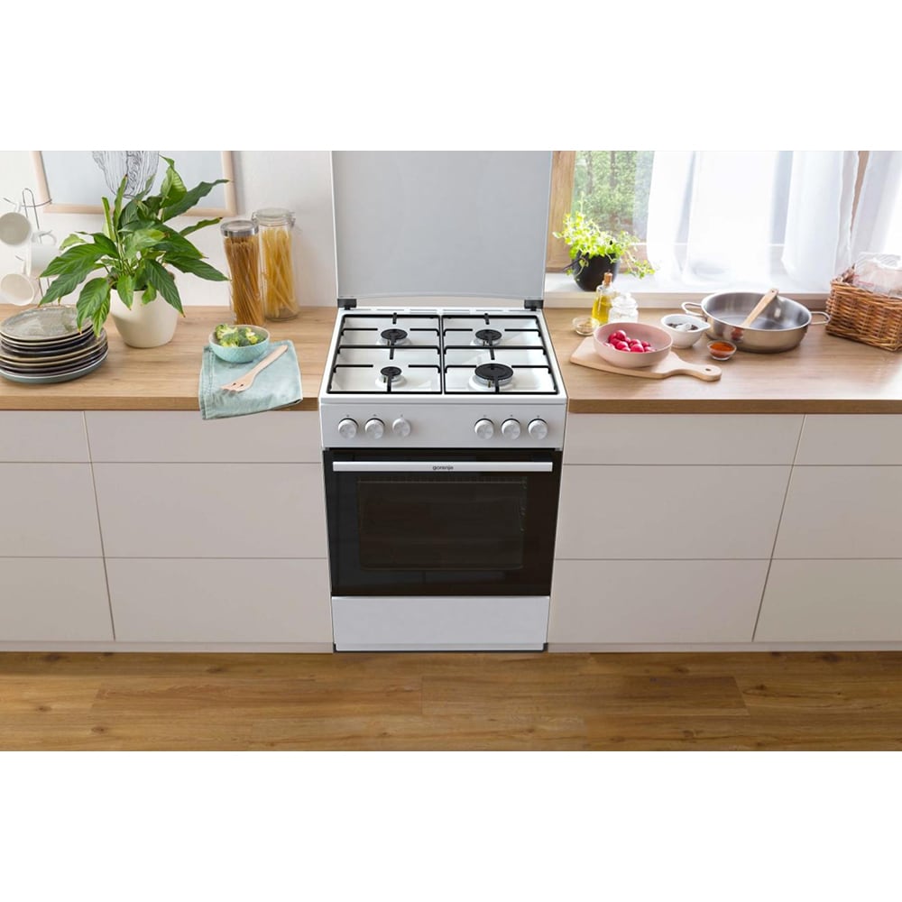 Aragaz GORENJE GG6A11WJ, 4 arzatoare, Gaz, L 60 cm, alb