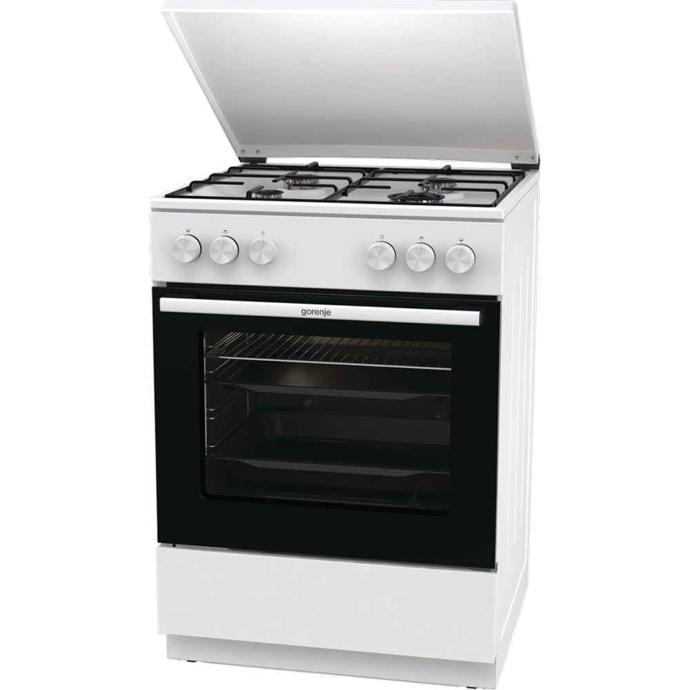 Aragaz GORENJE GG6A11WJ, 4 arzatoare, Gaz, L 60 cm, alb